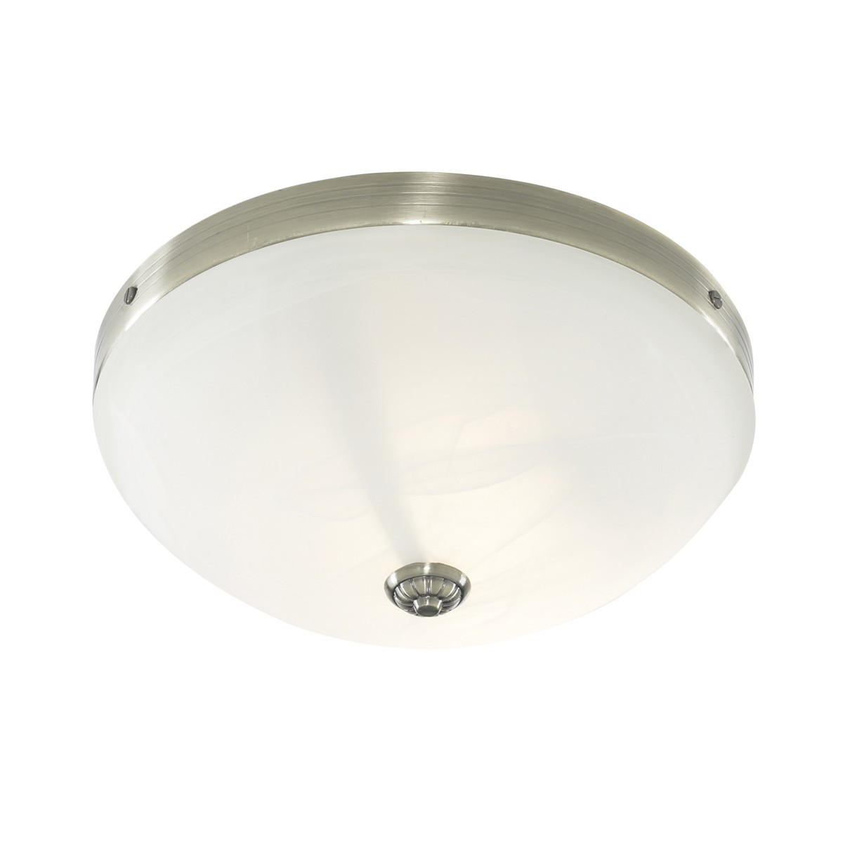 Searchlight 702SS Satin Silver Round Flush Ceiling Light Fixture